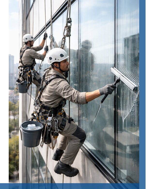 Мойка окон альпинистами в Губахе от 4665 р. | ВЫСОТНИК-Гбх