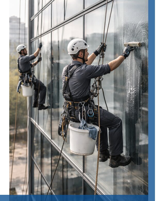 Мойка сплошного остекления в Губахе, заказать от 311 р.| ВЫСОТНИК-Гбх