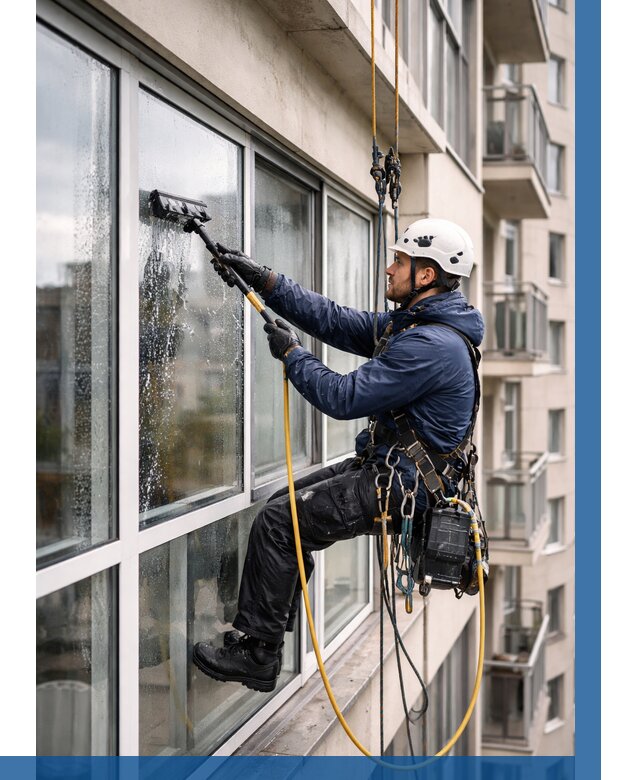 Мойка балконного остекления в Губахе от 3628 р. | ВЫСОТНИК-Гбх