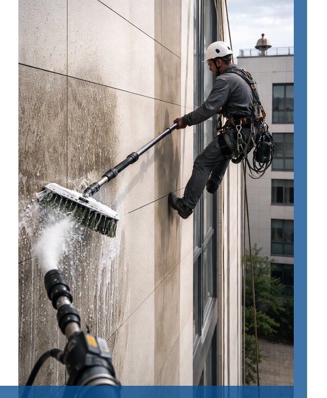 Мойка фасада из керамогранита в Губахе от 311 р. | ВЫСОТНИК-Гбх