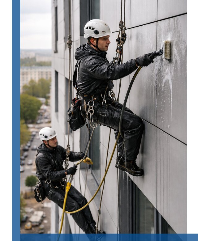 Профессиональная мойка фасада из композита в Губахе