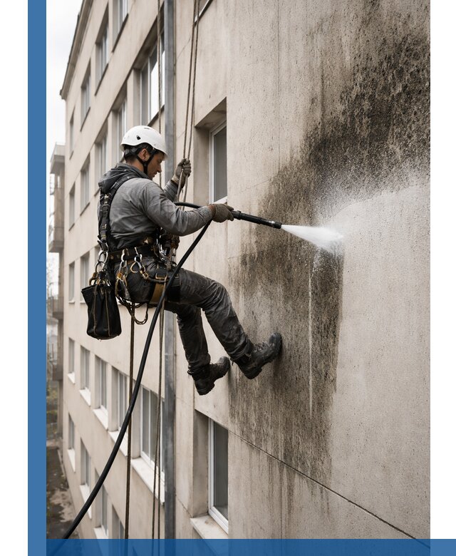 Профессиональная очистка фасадов от плесени в Губахе