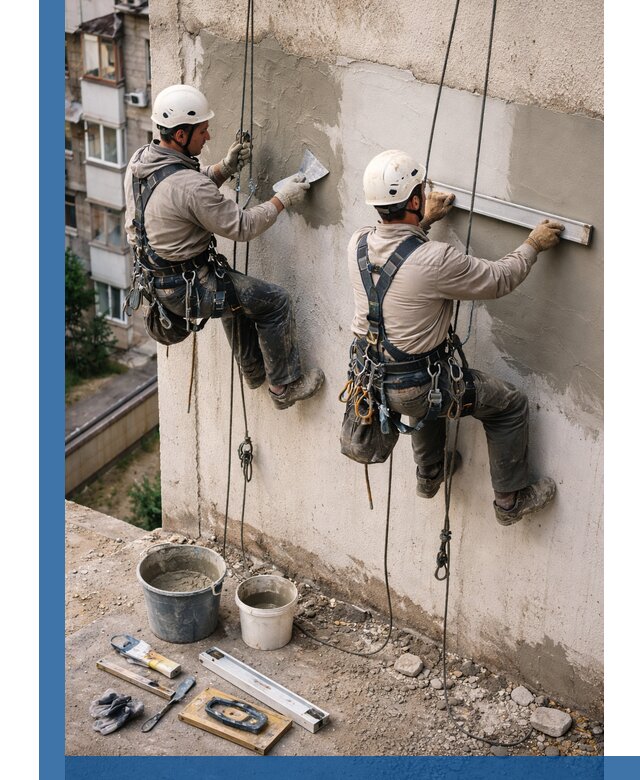 Комплексный ремонт штукатурного фасада с гарантией в Губахе