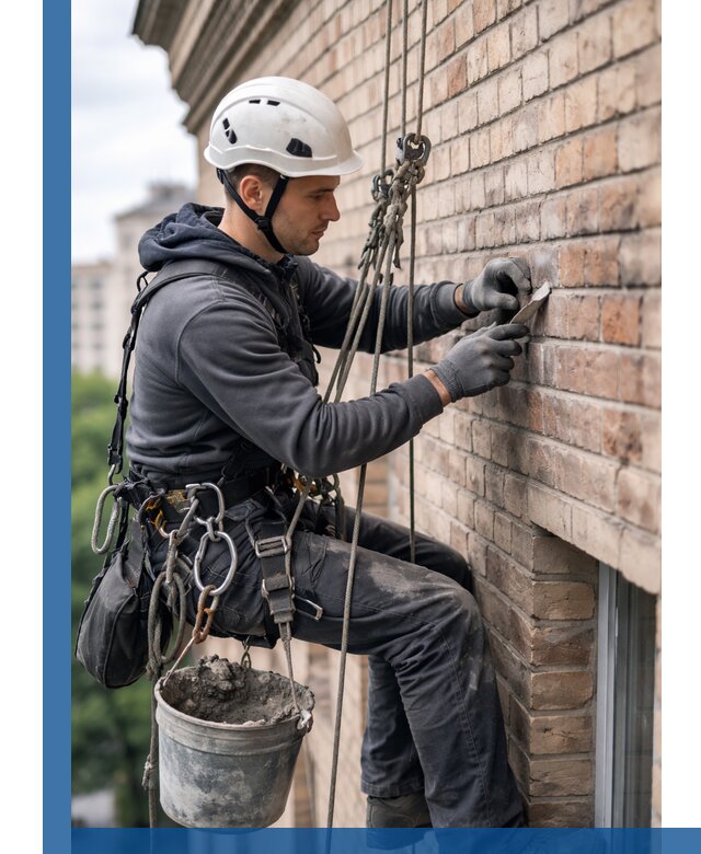 Качественный ремонт кирпичной кладки фасада в Губахе с гарантией