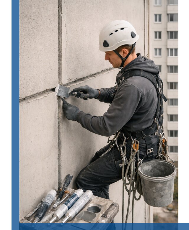 Ремонт межпанельных швов в Губахе герметизация и восстановление
