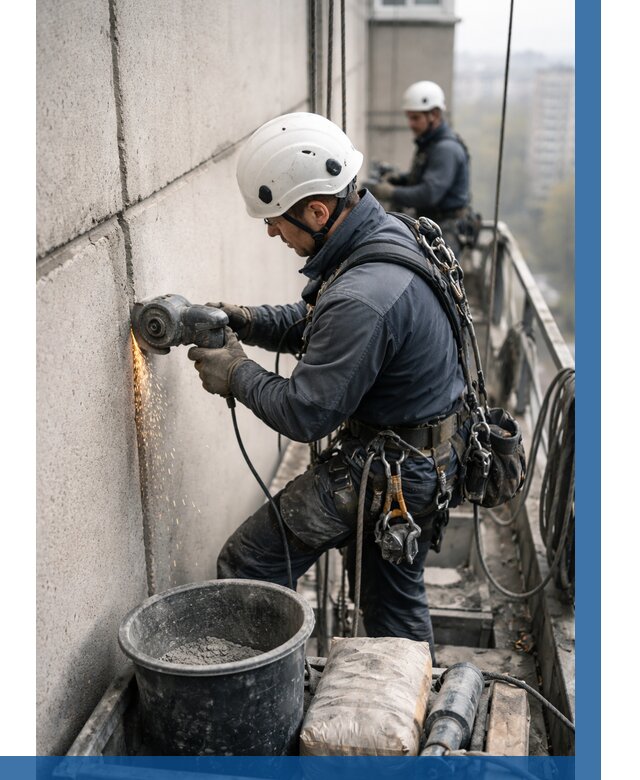 Штробление межпанельных швов в Губахе от 1244 р. | ВЫСОТНИК-Гбх