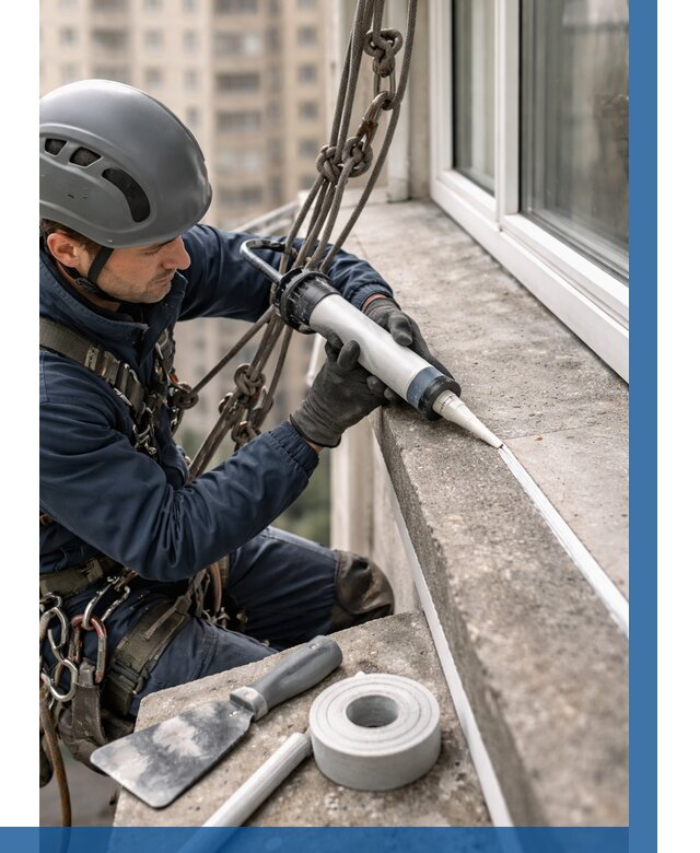 Герметизация балконного козырька в Губахе от 4665 р. | ВЫСОТНИК-Гбх