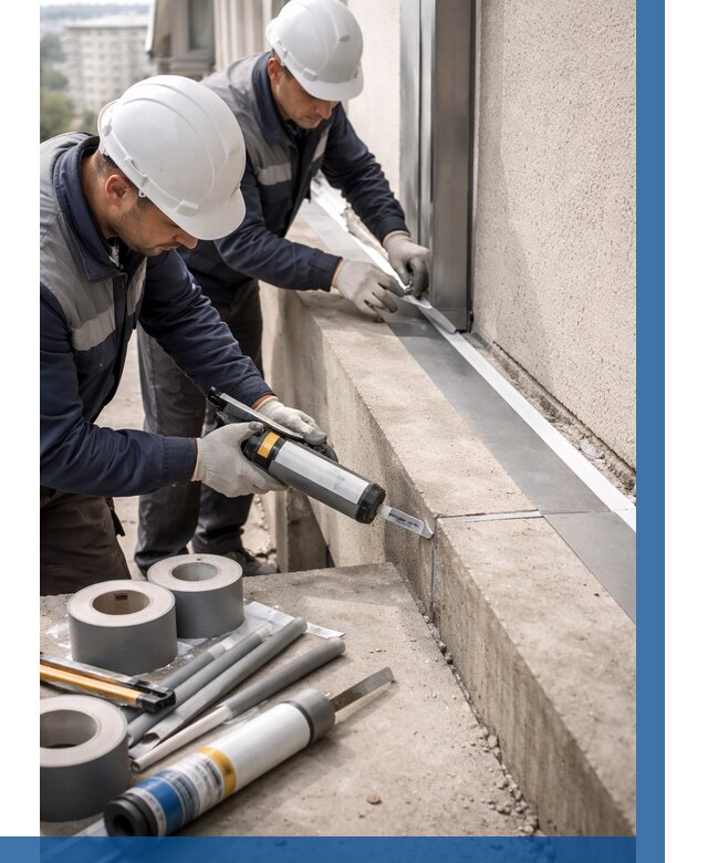 Герметизация примыкания балкона в Губахе от 4665 р. | ВЫСОТНИК-Гбх