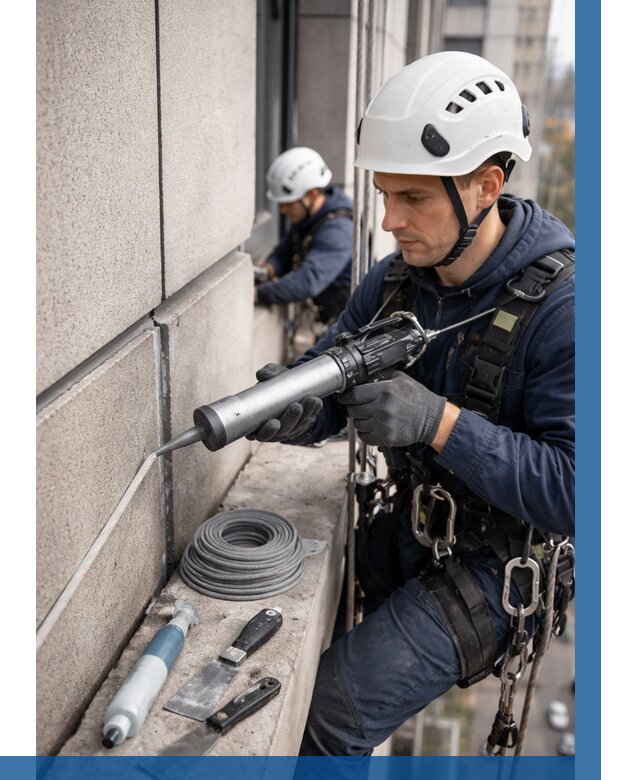 Герметизация деформационных швов фасада в Губахе от 726 | ВЫСОТНИК-Гбх