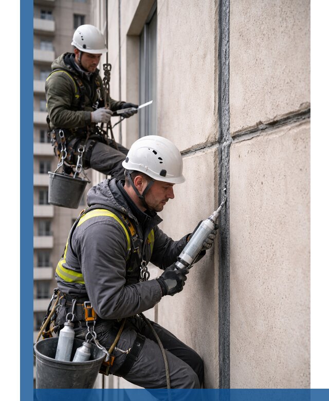 Герметизация деформационных швов фасада в Губахе качественно