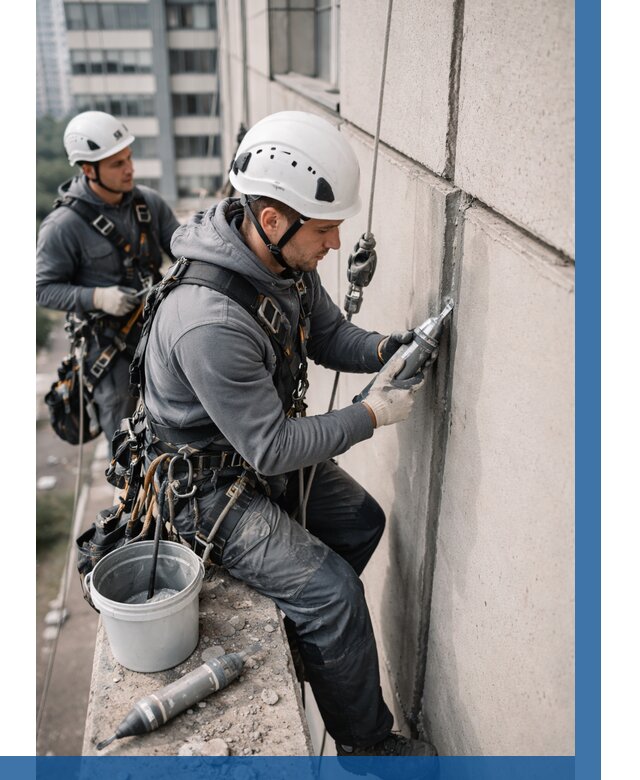 Ремонт деформационных швов здания в Губахе от 1037 р. | ВЫСОТНИК-Гбх