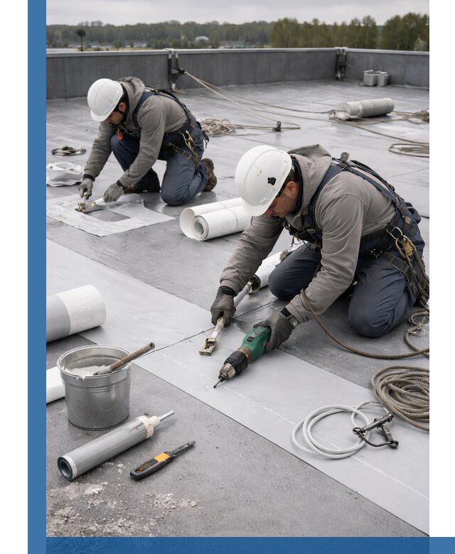 Ремонт мембранной кровли в Губахе качественно и с гарантией