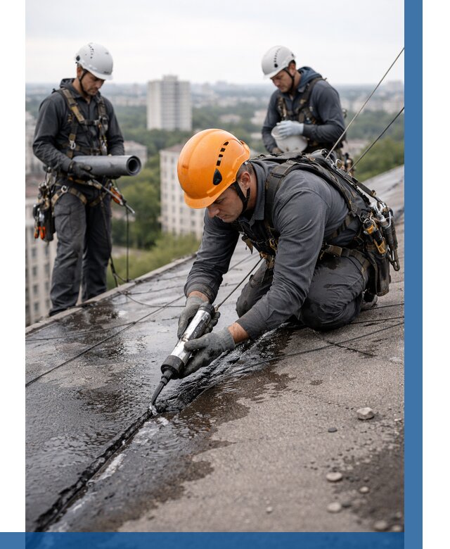 Устранение протечек кровли в Губахе от 12439 р. | ВЫСОТНИК-Гбх