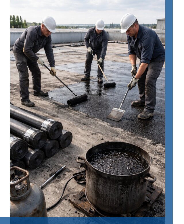 Гидроизоляция кровли мастикой в Губахе от 622 р. | ВЫСОТНИК-Гбх