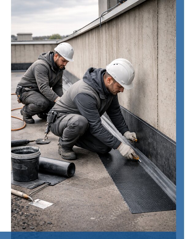 Гидроизоляция примыканий на кровле в Губахе от 933 р. | ВЫСОТНИК-Гбх