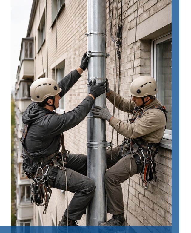 Замена водосточных труб в Губахе от 6738 р. | ВЫСОТНИК-Гбх