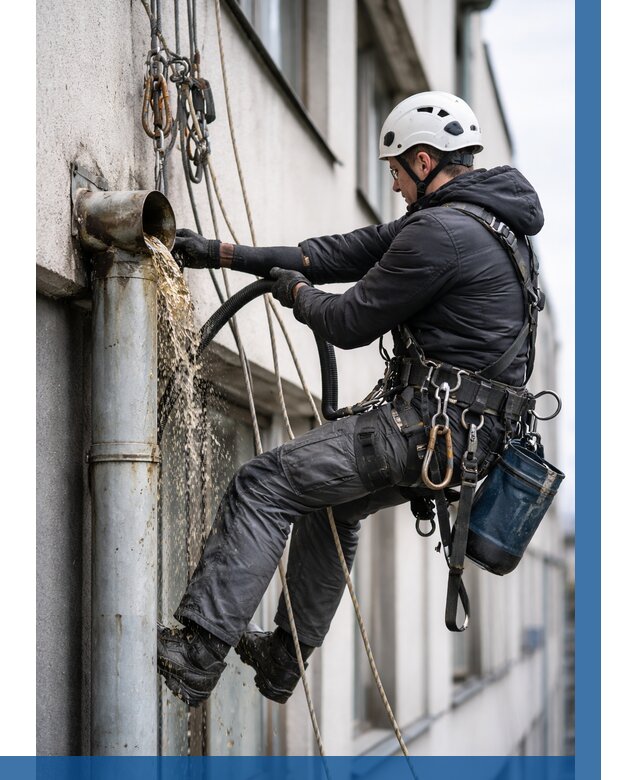 Прочистка водосточных труб в Губахе от 3628 р. | ВЫСОТНИК-Гбх