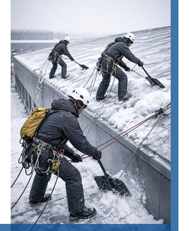 Очистка навесов от снега в Губахе от 4665 р. | ВЫСОТНИК-Гбх