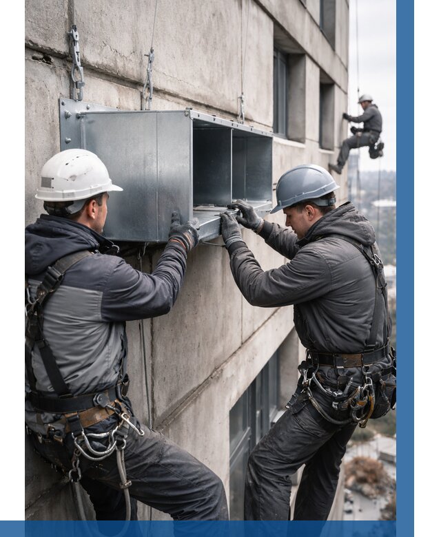 Монтаж вентиляционных коробов в Губахе от 3110 р. | ВЫСОТНИК-Гбх