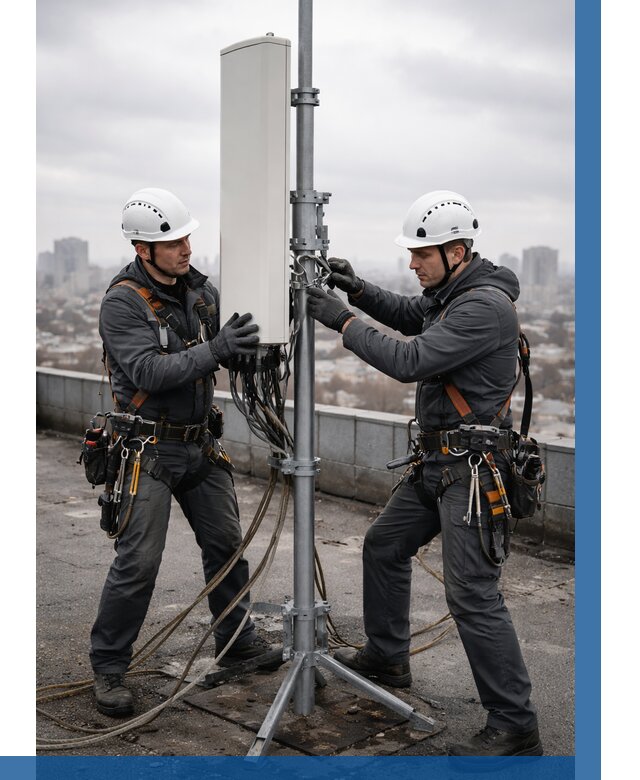 Монтаж антенн связи на крыше в Губахе от 8811 р. | ВЫСОТНИК-Гбх