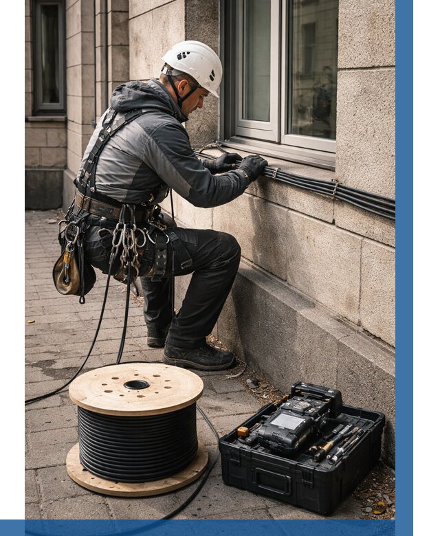 Прокладка оптоволоконного кабеля в Губахе от 829 р. | ВЫСОТНИК-Гбх