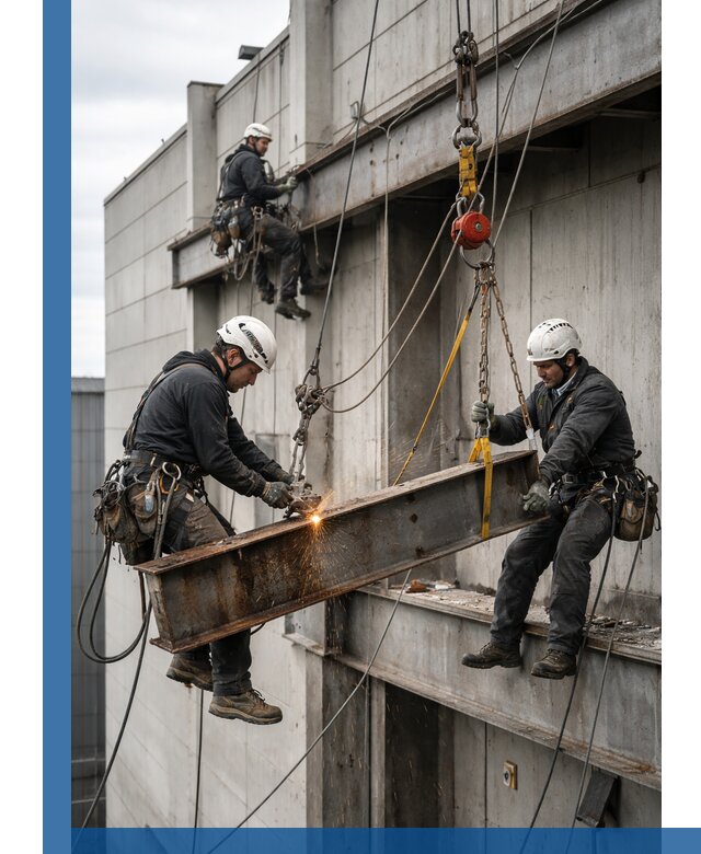 Демонтаж металлоконструкций на высоте в Губахе под ключ