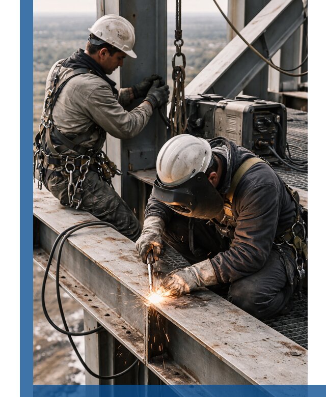 Высотные сварочные работы в Губахе для промышленных объектов