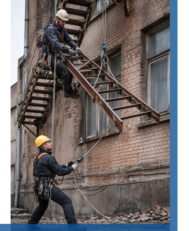 Демонтаж пожарной лестницы в Губахе от 12439 р. | ВЫСОТНИК-Гбх