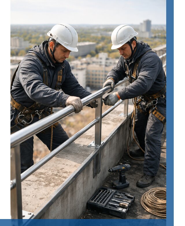 Монтаж перил на высоте в Губахе от 2592 р. | ВЫСОТНИК-Гбх