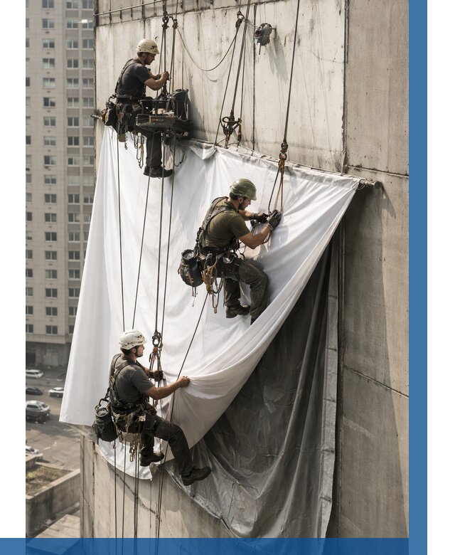 Замена баннерного полотна в Губахе от 6738 р. | ВЫСОТНИК-Гбх—заказать