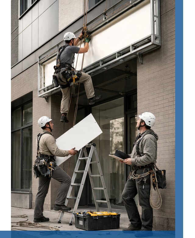 Монтаж светового короба в Губахе от 6738 р. | ВЫСОТНИК-Гбх