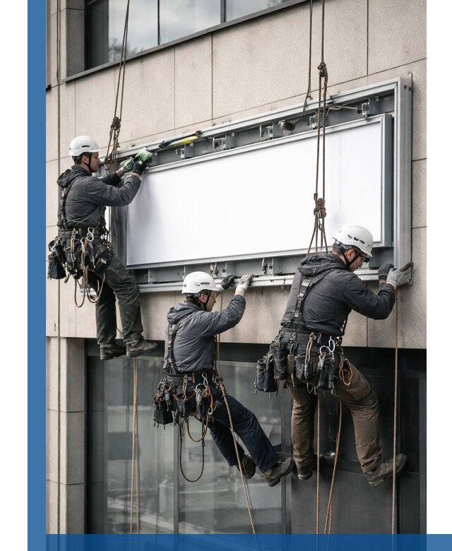 Профессиональный монтаж светового короба под ключ в Губахе