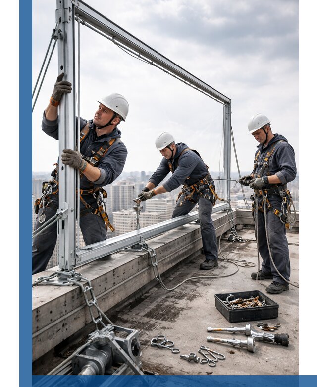 Монтаж крышных рекламных конструкций под ключ в Губахе