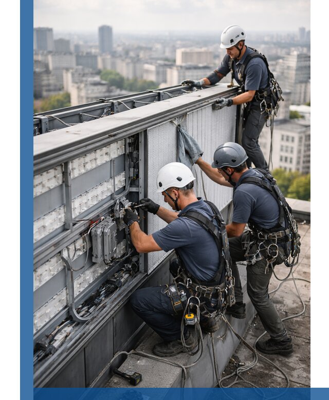 Профессиональное обслуживание крышной рекламы в Губахе под ключ