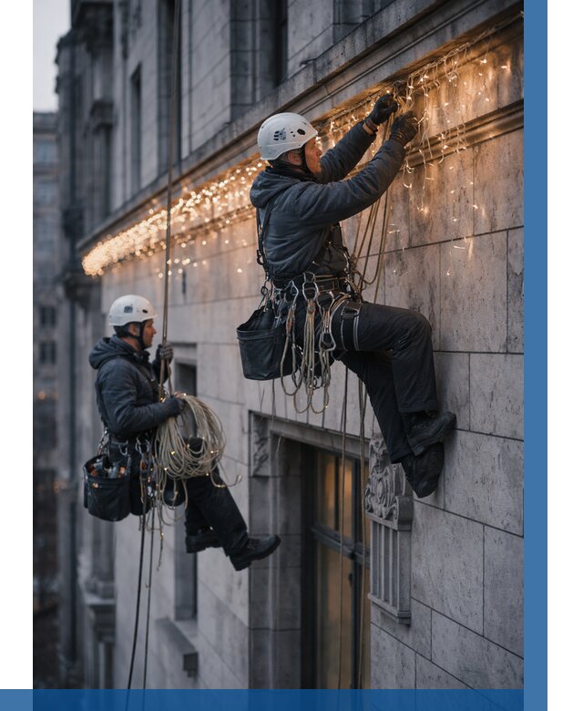 Монтаж новогодней иллюминации в Губахе от 8811 р. | ВЫСОТНИК-Гбх