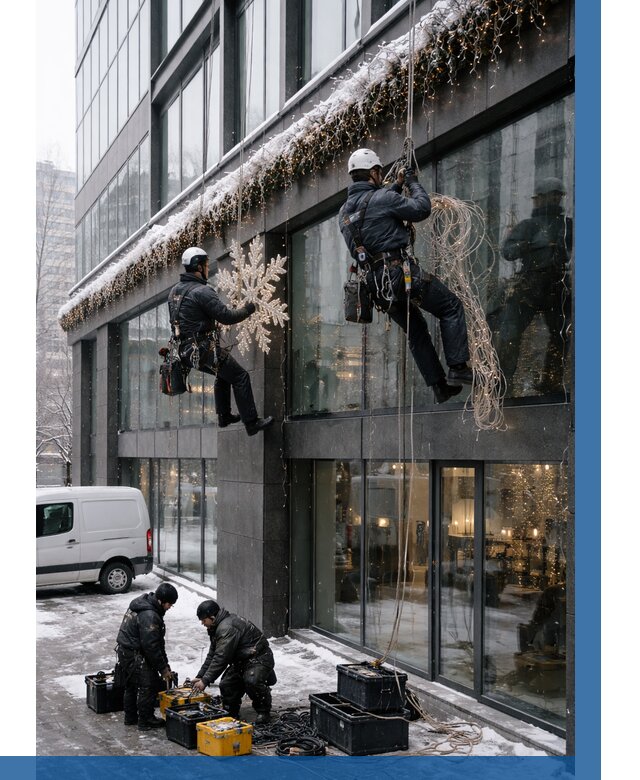 Демонтаж новогоднего оформления в Губахе от 5701 р. | ВЫСОТНИК-Гбх