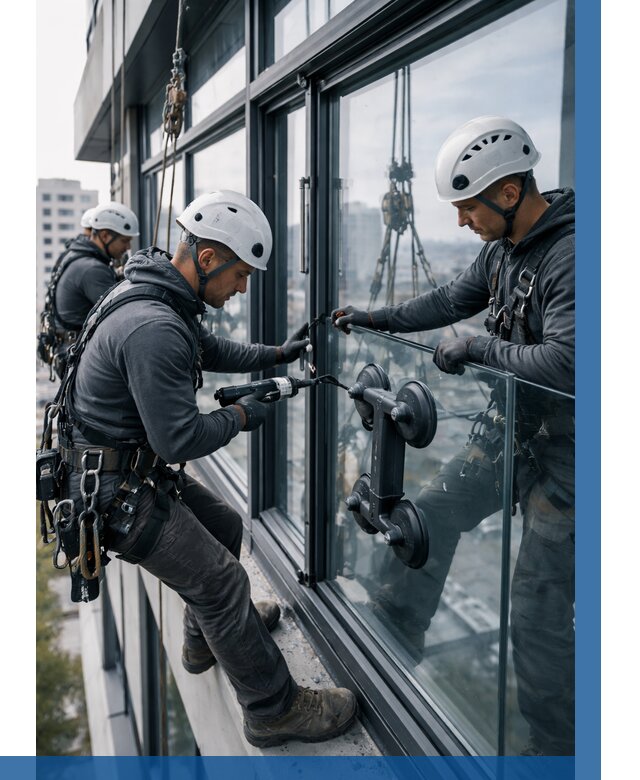 Витражное остекление зданий в Губахе от 3628 р. | ВЫСОТНИК-Гбх