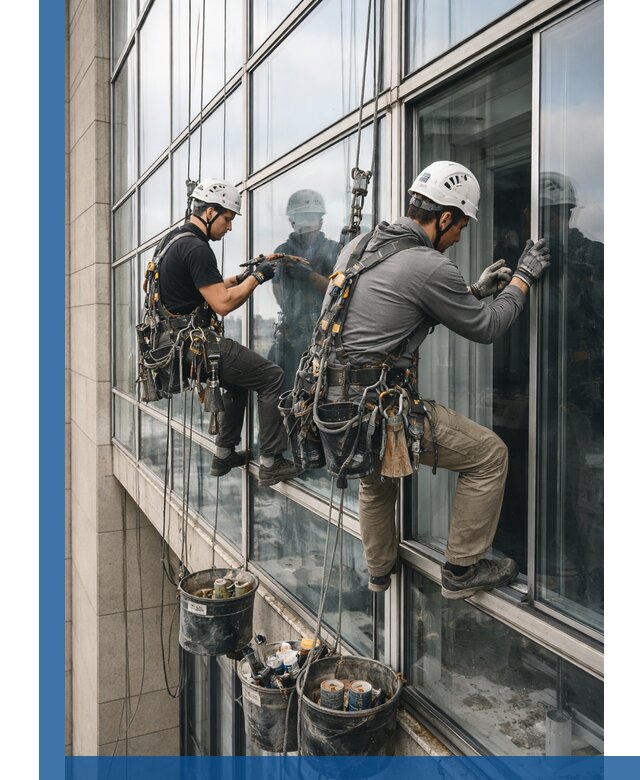 Ремонт витражных конструкций и фасадного остекления в Губахе