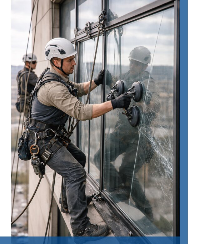 Замена стекла в витраже в Губахе под ключ от 8811 р. | ВЫСОТНИК-Гбх