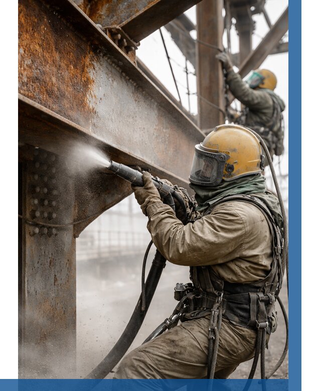 Пескоструйная очистка металлоконструкций в Губахе по 622 р.  ВЫСОТНИК-Гбх