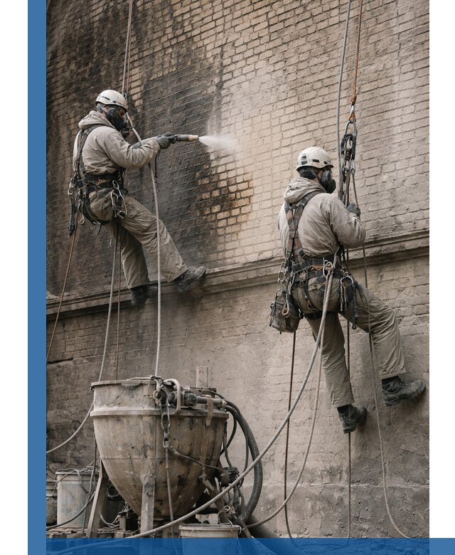 Пескоструйная очистка фасадов в Губахе профессионально