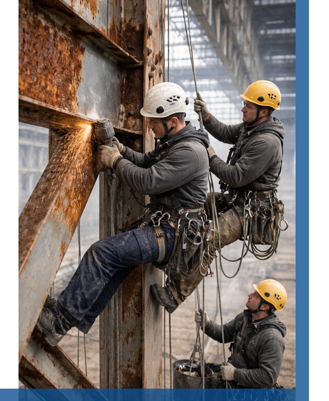 Зачистка металла от ржавчины в Губахе от 363 р. | ВЫСОТНИК-Гбх