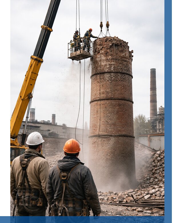 Демонтаж дымовой трубы в Губахе от 93294 р. | ВЫСОТНИК-Гбх, смета