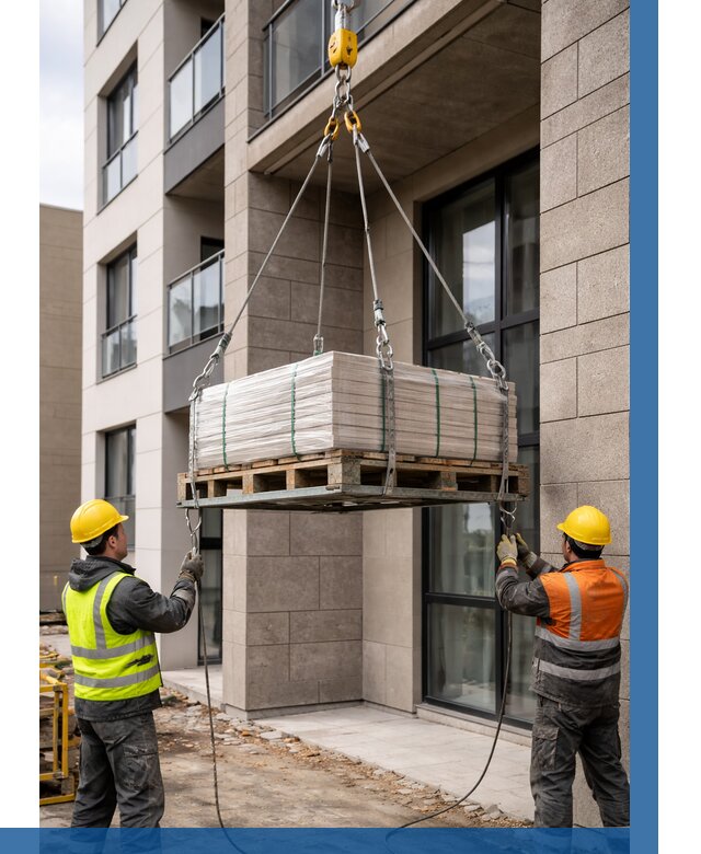 Подъем керамогранита на этаж в Губахе от 3628 р. | ВЫСОТНИК-Гбх