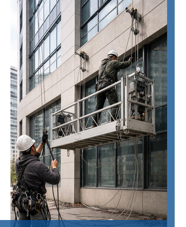 Монтаж и подъем фасадной люльки в Губахе от 12439 р. | ВЫСОТНИК-Гбх