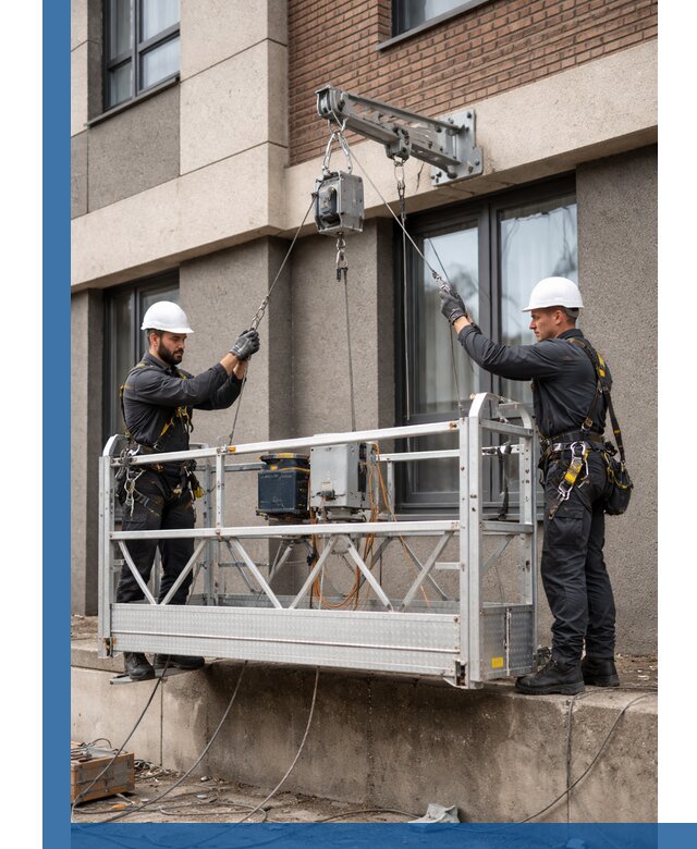 Монтаж и подъем фасадной люльки в Губахе с гарантией безопасности