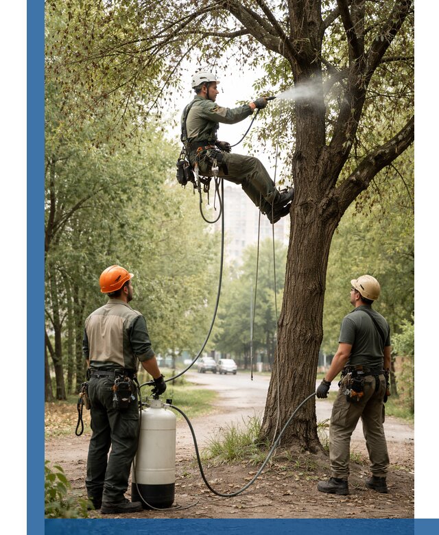 Обработка деревьев от вредителей в Губахе профессиональная защита