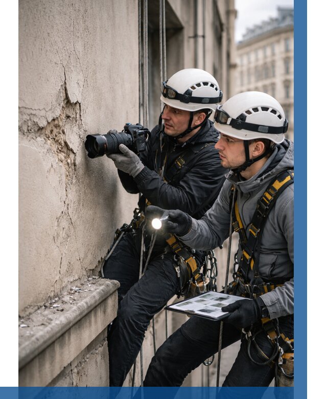 Фотофиксация дефектов фасада в Губахе от 4665 р. | ВЫСОТНИК-Гбх