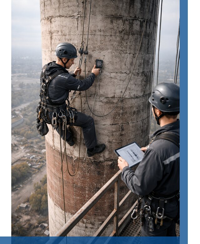 Обследование дымовой трубы в Губахе от 8293 р. | ВЫСОТНИК-Гбх