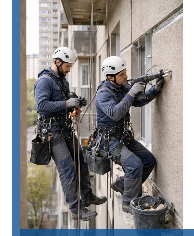 Промышленные альпинисты высотные работы и монтаж в Губахе